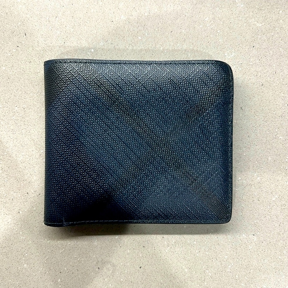 Navy Blue Burberry Bifold Wallet